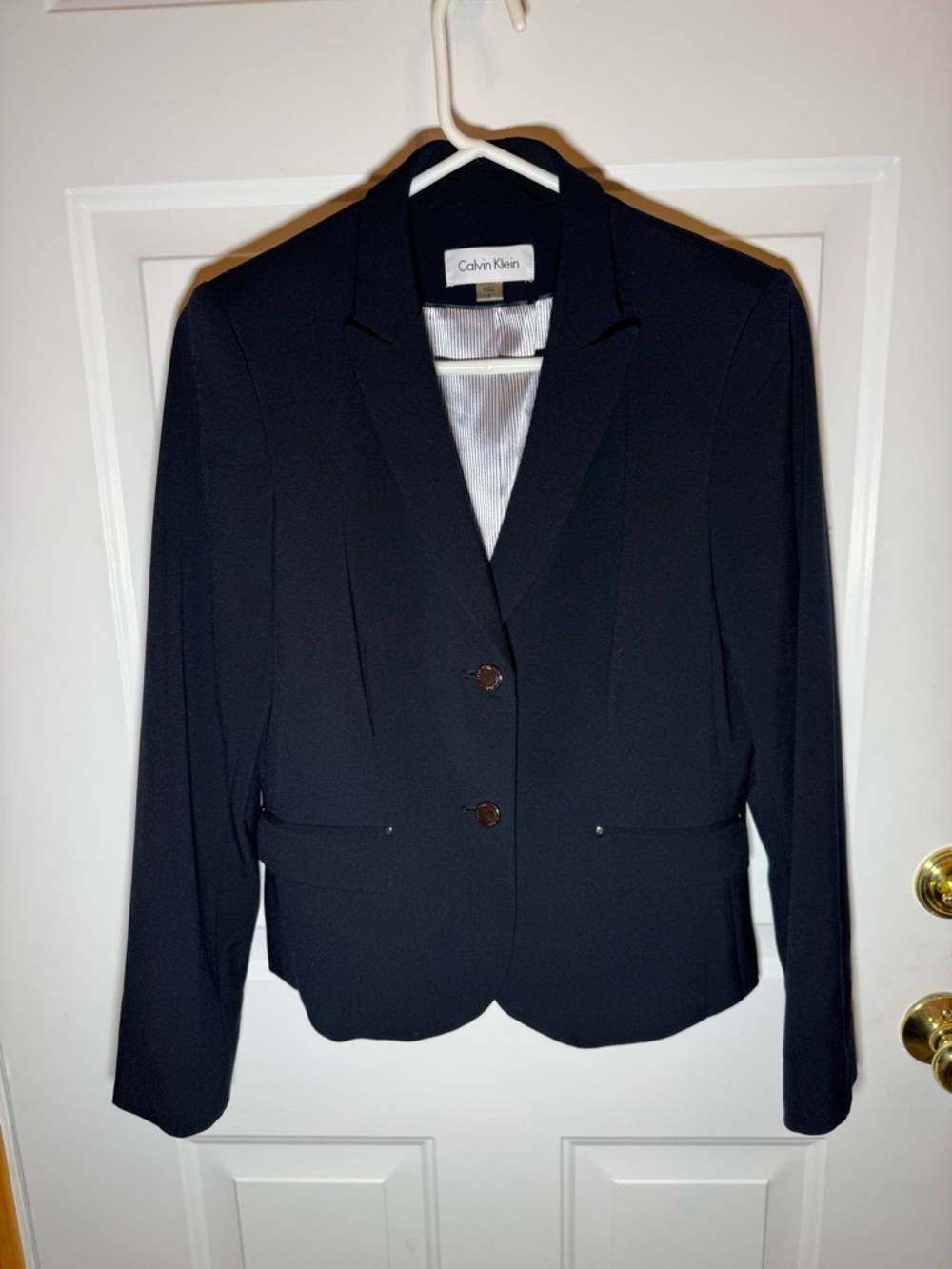 Calvin Klein Dark Navy Single-Breasted Women's Blazer